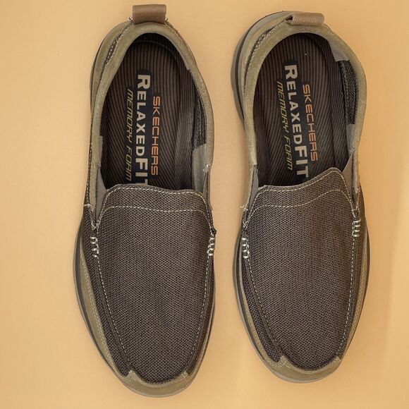 Skechers Superior Milford Casual Loafers Men's US 11 Light Brown Relaxed Fit - Picture 5 of 16